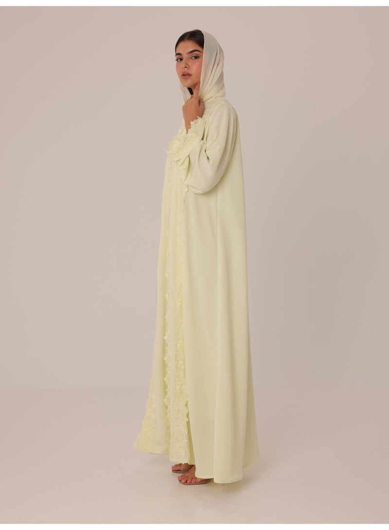 IKKXA Citrus Dream Abaya ABY1227 Yellow - Image 3